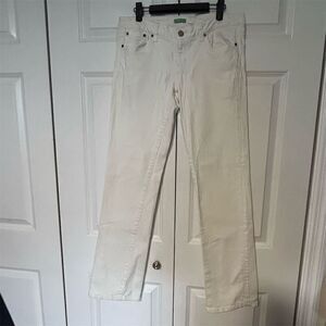 Lilly Pulitzer Women's Flared White Denim Jeans Size 8 High Rise